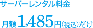 サーバーレンタル料金だけ